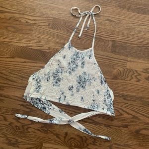 Floral halter crop top